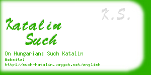 katalin such business card